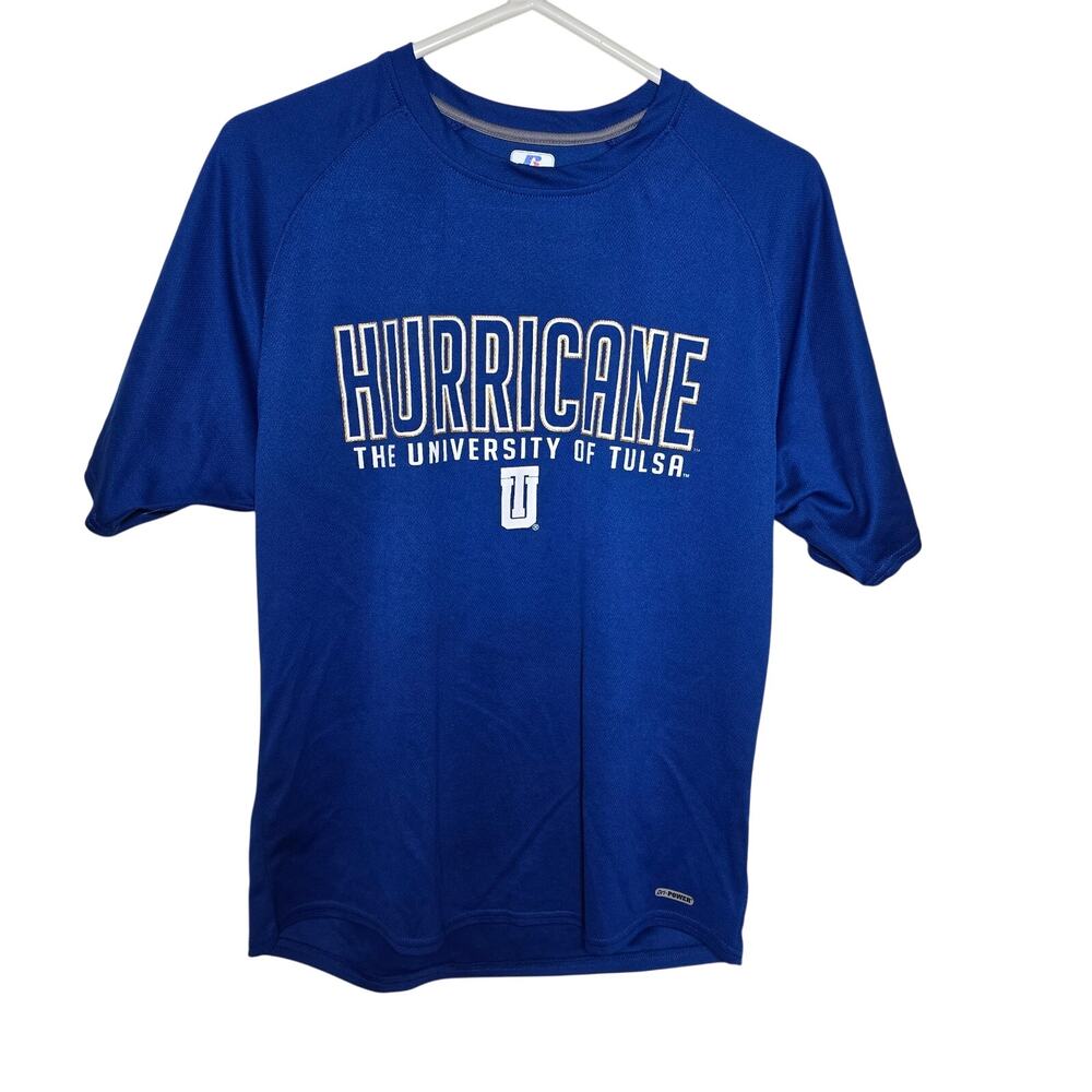 Russell Tulsa Golden Hurricane Shirt Medium Unisex Adult Med Dry Power NCAA TU